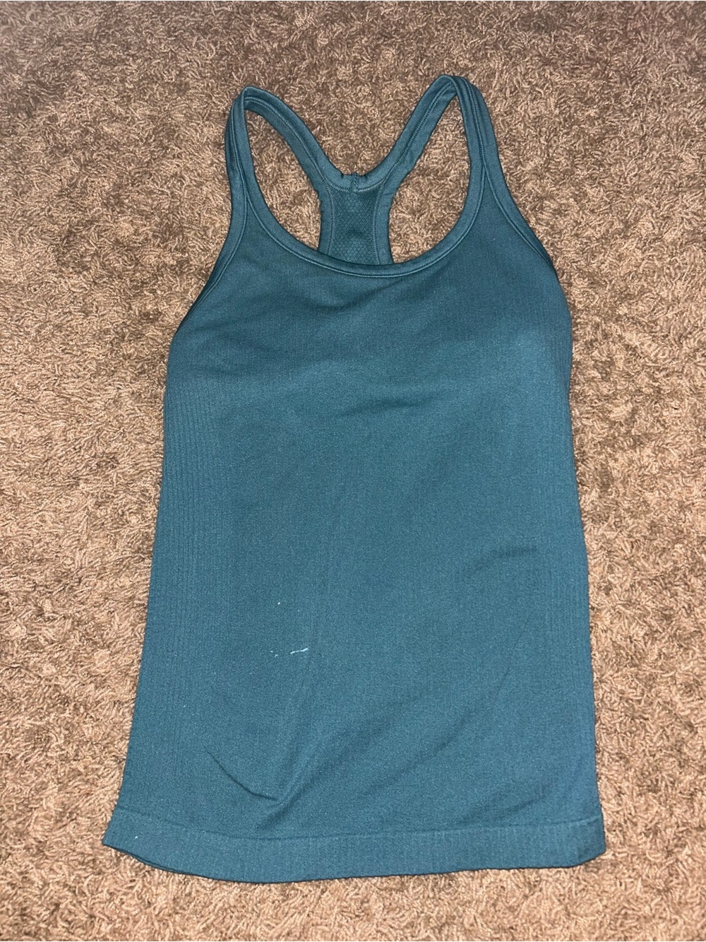 Ribbed teal tank top